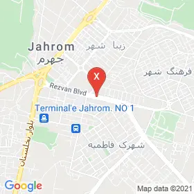 این نقشه، لوکیشن نرجس نیکوکار متخصص گفتاردرمانگر ( گفتاردرمانی ) در شهر جهرم است. در اینجا آماده پذیرایی، ویزیت، معاینه و ارایه خدمات به شما بیماران گرامی هستند.